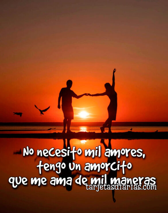 NO NECESITO MIL AMORES, TENGO UN AMORCITO QUE ME AMA DE MIL MANERAS