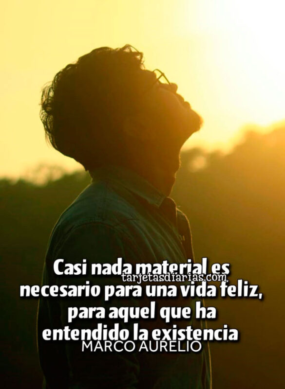 CASI NADA MATERIAL ES NECESARIO PARA UNA VIDA FELIZ