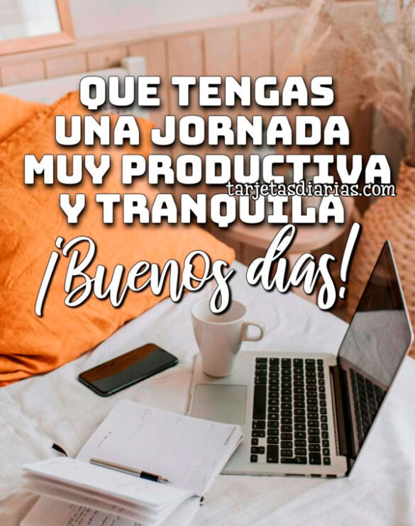 QUE TENGAS UN JORNADA MUY PRODUCTIVA Y TRANQUILA. ¡BUENOS DÍAS!