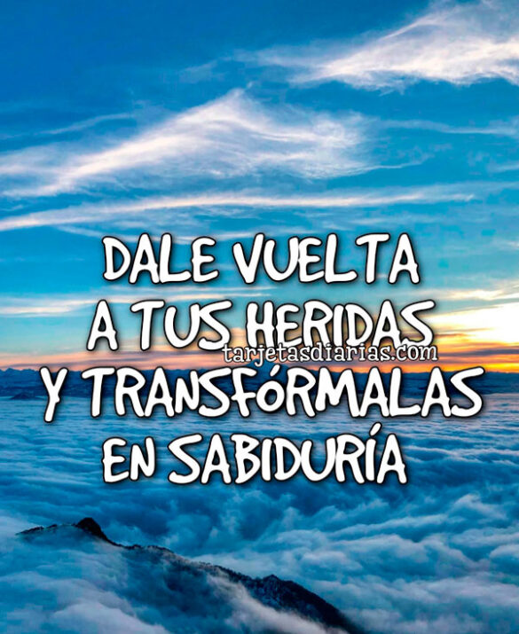 DALE VUELTA A TUS HERIDAS Y TRANSFÓRMALAS EN SABIDURÍA