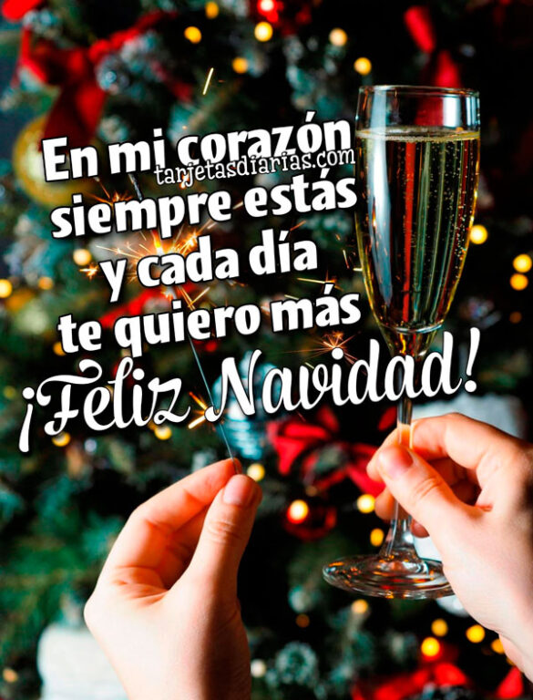 EN MI CORAZÓN SIEMPRE ESTÁS Y CADA DÍA TE QUIERO MÁS. ¡FELIZ NAVIDAD!