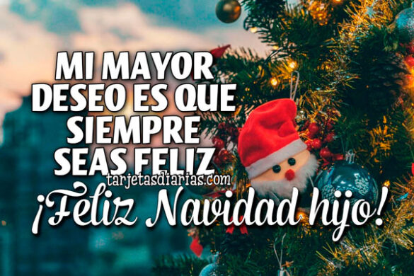 MI MAYOR DESEO ES QUE SIEMPRE SEAS FELIZ. ¡FELIZ NAVIDAD HIJO!