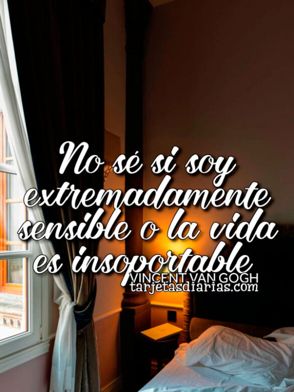 NO SÉ SI SOY EXTREMADAMENTE SENSIBLE O LA VIDA ES INSOPORTABLE