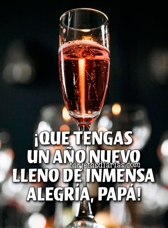 ¡QUE TENGAS UN AÑO NUEVO LLENO DE INMENSA ALEGRÍA, PAPÁ!