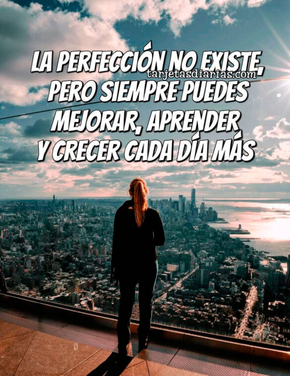 LA PERFECCIÓN NO EXISTE, PERO SIEMPRE PUEDES MEJORAR, APRENDER Y CRECER CADA DÍA MÁS