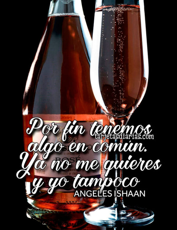 POR FIN TENEMOS ALGO EN COMÚN. YA NO ME QUIERES Y YO TAMPOCO