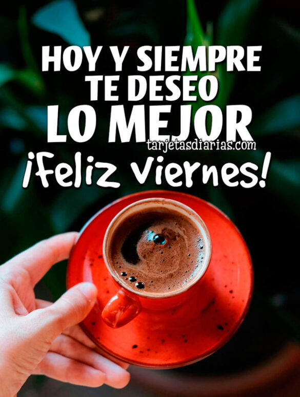 HOY Y SIEMPRE TE DESEO LO MEJOR. ¡FELIZ VIERNES!