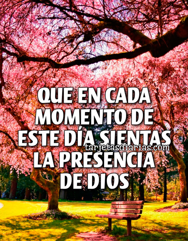 QUE EN CADA MOMENTO DE ESTE DÍA SIENTAS LA PRESENCIA DE DIOS - Tarjetas ...