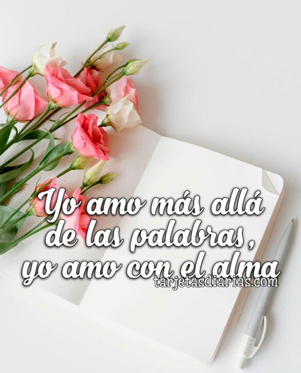 YO AMO MÁS ALLÁ DE LAS PALABRAS, YO AMO CON EL ALMA