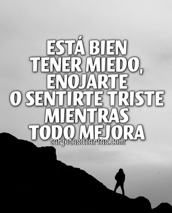 ESTÁ BIEN TENER MIEDO, ENOJARTE O SENTIRTE TRISTE MIENTRAS TODO MEJORA
