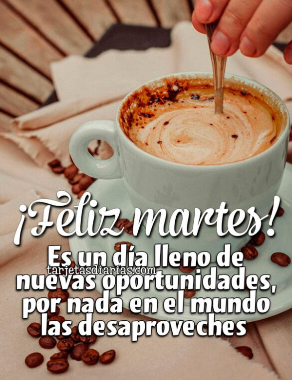 ¡FELIZ MARTES! ES UN DÍA LLENO DE NUEVAS OPORTUNIDADES, POR NADA DEL MUNDO LAS DESAPROVECHES