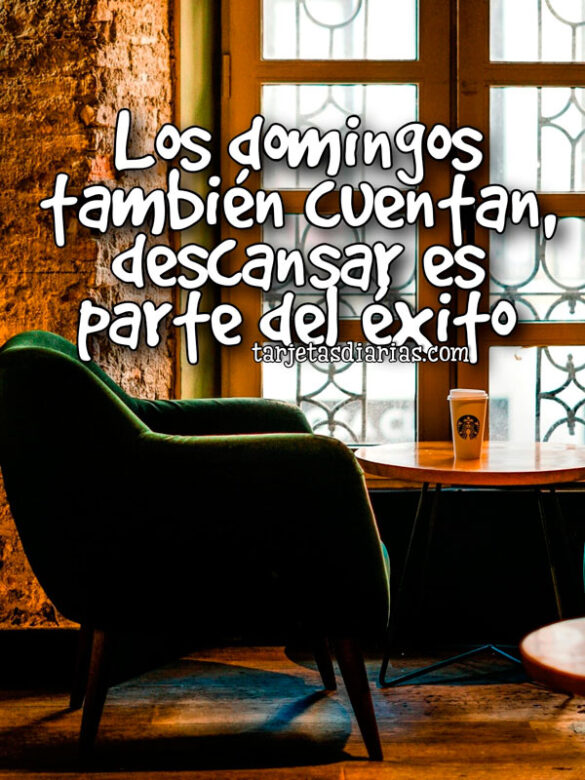 LOS DOMINGOS TAMBIÉN CUENTAN, DESCANSAR ES PARTE DEL ÉXITO
