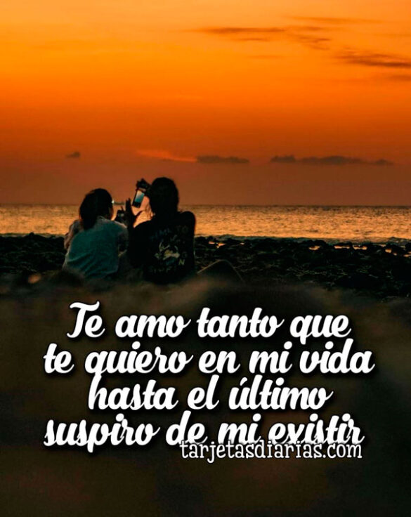 TE AMO TANTO QUE TE QUIERO EN MI VIDA HASTA EL ÚLTIMO SUSPIRO DE MI EXISTIR