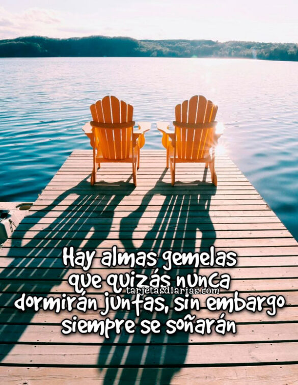 HAY ALMAS GEMELAS QUE QUIZÁS NUNCA DORMIRÁN JUNTAS, SIN EMBARGO SIEMPRE SE SOÑARÁN