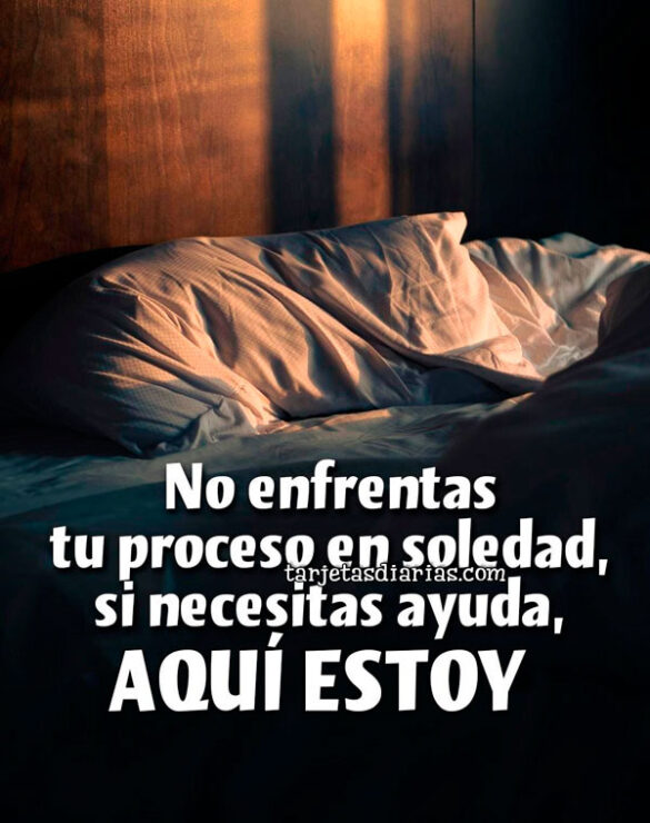 NO ENFRENTAS TU PROCESO EN SOLEDAD, SI NECESITAS AYUDA, AQUÍ ESTOY