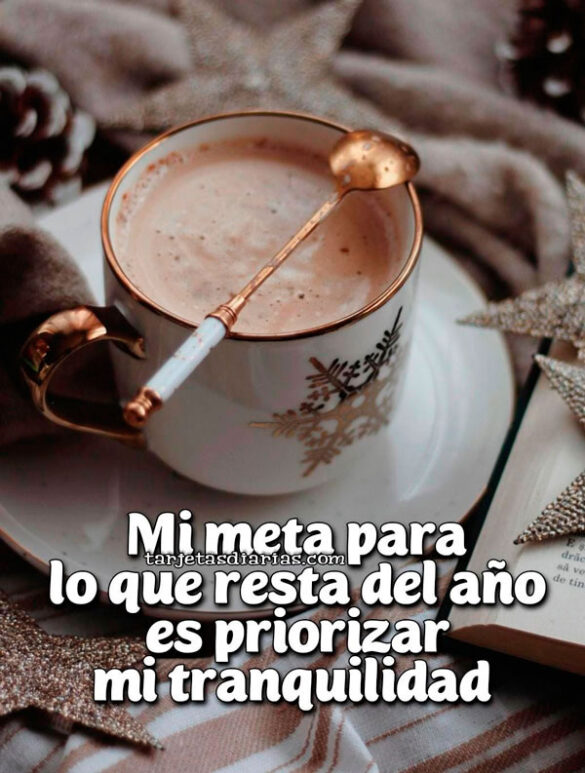 MI META PARA LO QUE RESTA DEL AÑO ES PRIORIZAR MI TRANQUILIDAD
