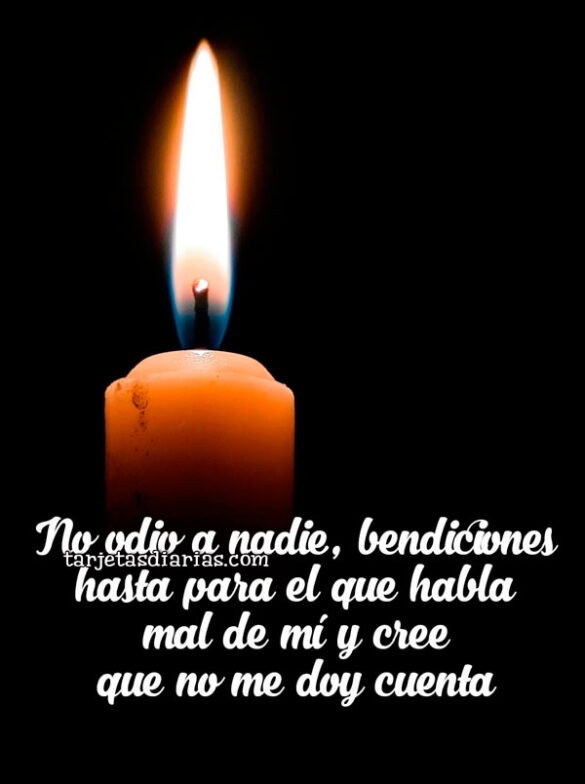 NO ODIO A NADIE, BENDICIONES HASTA PARA EL QUE HABLA MAL DE MÍ Y CREE QUE NO ME DOY CUENTA