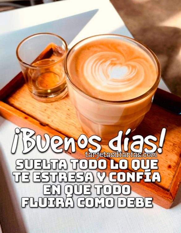 ¡BUENOS DÍAS! SUELTA TODO LO QUE TE ESTRESA Y CONFÍA EN QUE TODO FLUIRÁ COMO DEBE