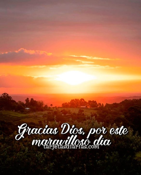 GRACIAS DIOS, POR ESTE MARAVILLOSO DÍA