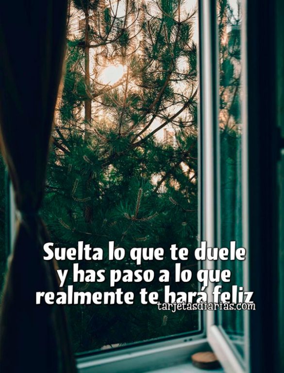 SUELTA LO QUE TE DUELE Y HAS PASO A LO QUE REALMENTE TE HARÁ FELIZ