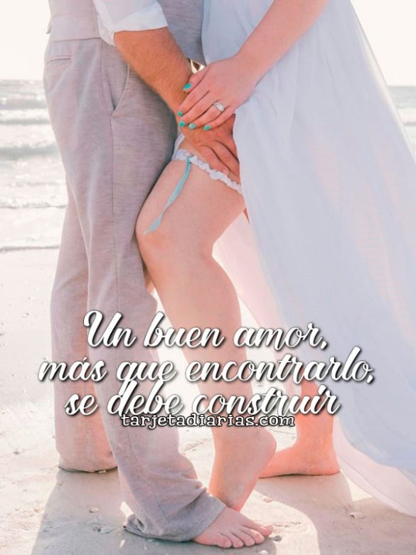 UN BUEN AMOR, MÁS QUE ENCONTRARLO, SE DEBE CONSTRUIR