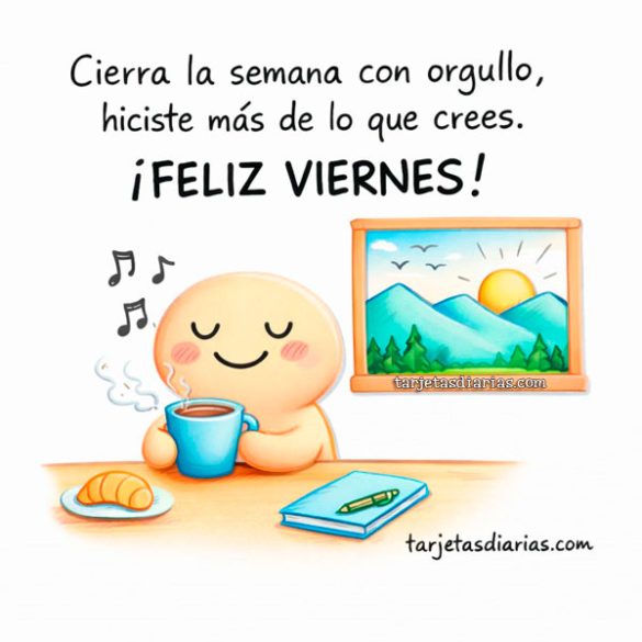 CIERRA LA SEMANA CON ORGULLO, HICISTE MÁS DE LO QUE CREES. ¡FELIZ VIERNES!