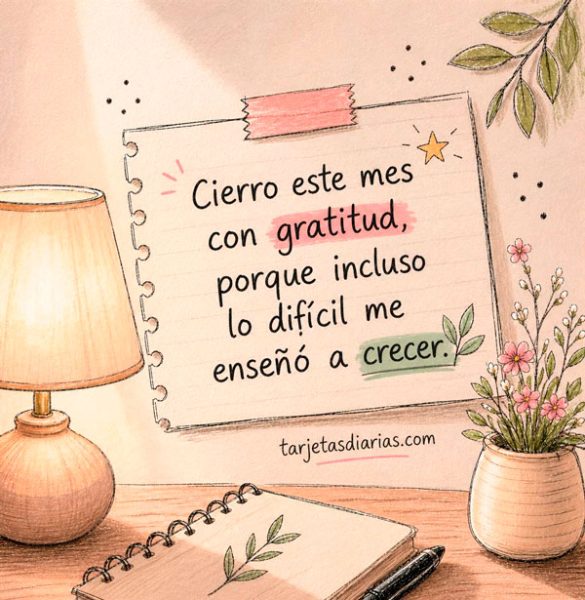 CIERRO ESTE MES CON GRATITUD, PORQUE INCLUSO LO DIFÍCIL ME ENSEÑÓ A CRECER