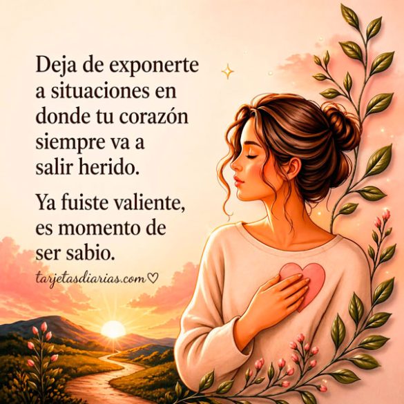 DEJA DE EXPONERTE A SITUACIONES EN DONDE TU CORAZÓN SIEMPRE VA A SALIR HERIDO