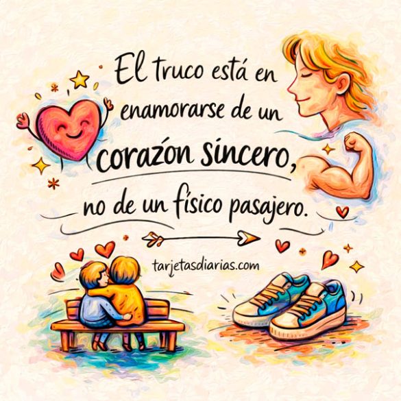 EL TRUCO ESTÁ EN ENAMORARSE DE UN CORAZÓN SINCERO, NO DE UN FÍSICO PASAJERO
