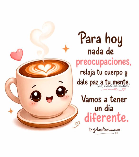 PARA HOY NADA DE PREOCUPACIONES, RELAJA TU CUERPO Y DALE PAZ A TU MENTE