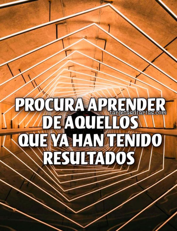 PROCURA APRENDER DE AQUELLOS QUE YA HAN TENIDO RESULTADOS
