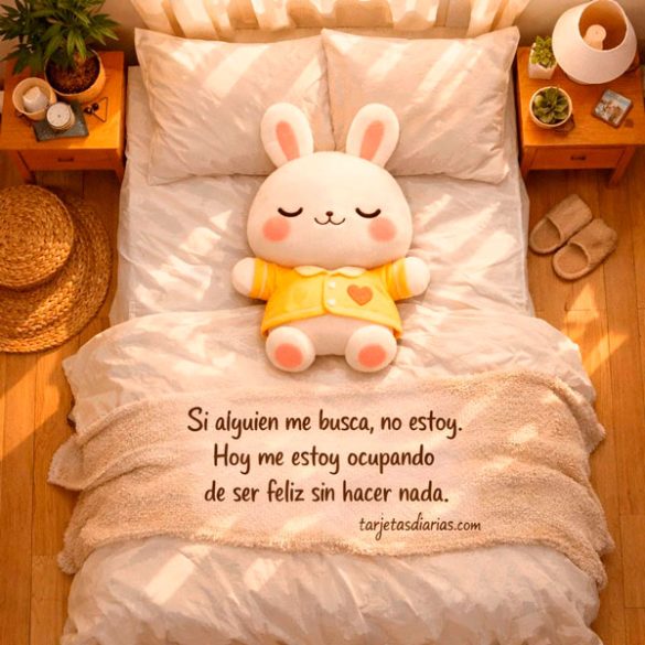 SI ALGUIEN ME BUSCA, NO ESTOY. HOY ME ESTOY OCUPANDO DE SER FELIZ SIN HACER NADA