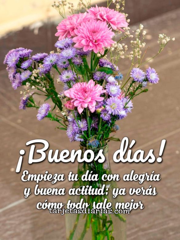 ¡BUENOS DÍAS! EMPIEZA TU DÍA CON ALEGRÍA Y BUENA ACTITUD; YA VERÁS CÓMO TODO SALE MEJOR