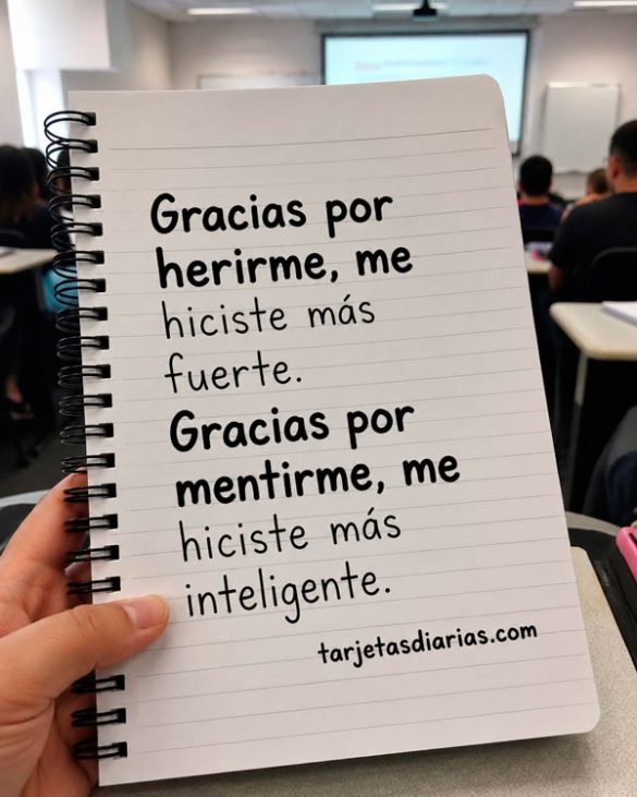 GRACIAS POR HERIRME, ME HICISTE MÁS FUERTE. GRACIAS POR MENTIRME, ME HICISTE MÁS INTELIGENTE