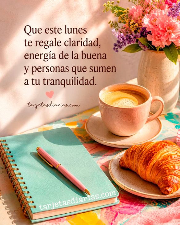 QUE ESTE LUNES TE REGALE CLARIDAD, ENERGÍA DE LA BUENA Y PERSONAS QUE SUMEN A TU TRANQUILIDAD