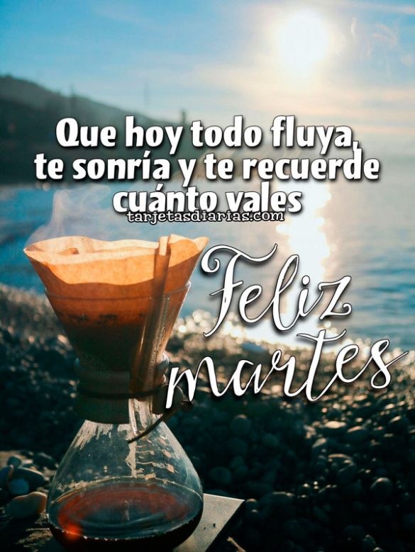 QUE HOY TODO FLUYA, TE SONRÍA Y RECUERDE CUÁNTO VALES. FELIZ MARTES