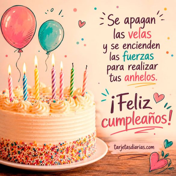 SE APAGAN LAS VELAS Y SE ENCIENDEN LAS FUERZAS PARA REALIZAR TUS ANHELOS. ¡FELIZ CUMPLEAÑOS!