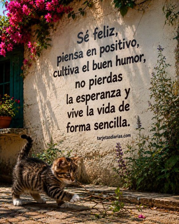 SÉ FELIZ, PIENSA EN POSITIVO, CULTIVA EL BUEN HUMOR