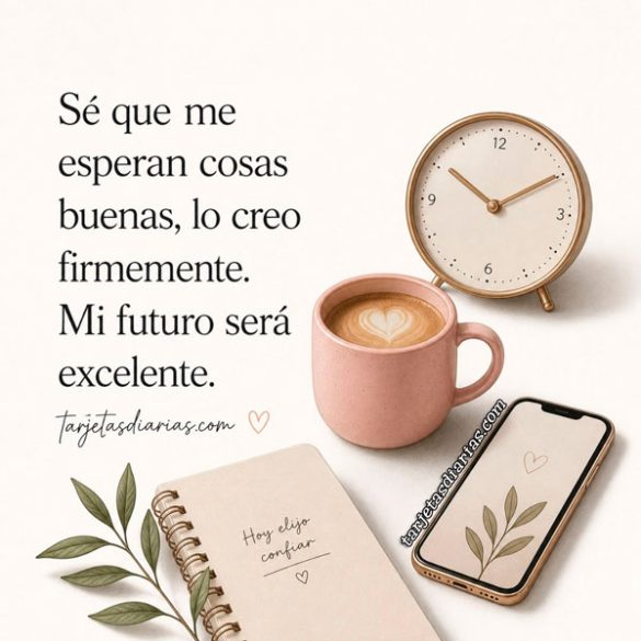 SÉ QUE ME ESPERAN COSAS BUENAS, LO CREO FIRMEMENTE. MI FUTURO SERÁ EXCELENTE