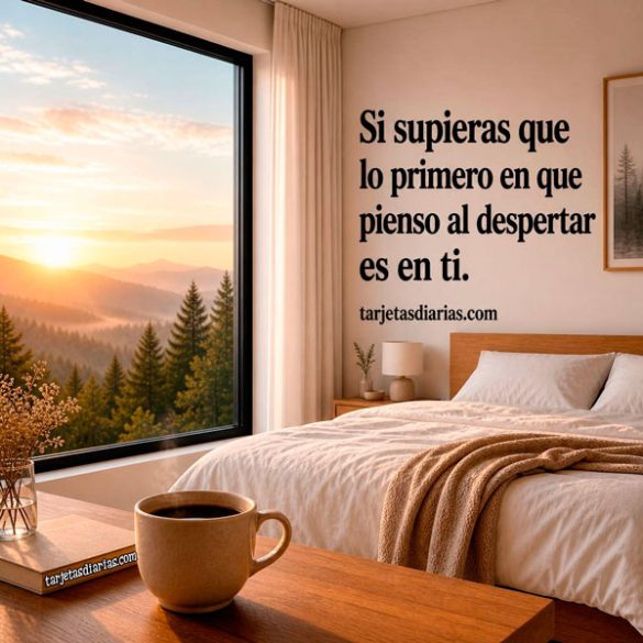 SI SUPIERAS QUE LO PRIMERO EN QUE PIENSO A DESPERTAR ES EN TI