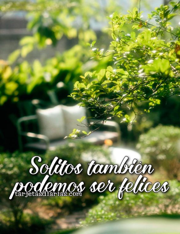 SOLITOS TAMBIÉN PODEMOS SER FELICES