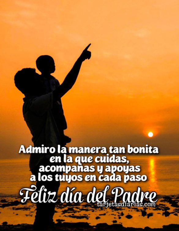 ADMIRO LA MANERA TAN BONITA EN LA QUE CUIDAS, ACOMPAÑAS Y APOYAS A LOS TUYOS EN CADA PASO. FELIZ DÍA DEL PADRE