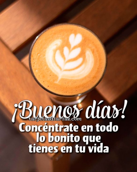 ¡BUENOS DÍAS! CONCÉNTRATE EN TODO LO BONITO QUE TIENES EN TU VIDA