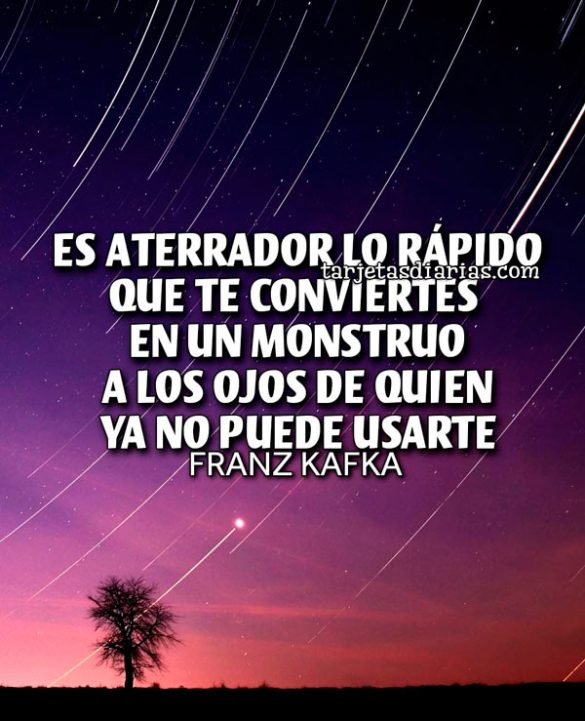 ES ATERRADOR LO RÁPIDO QUE TE CONVIERTES EN UN MONSTRUO A LOS OJOS DE QUIEN YA NO PUEDE USARTE