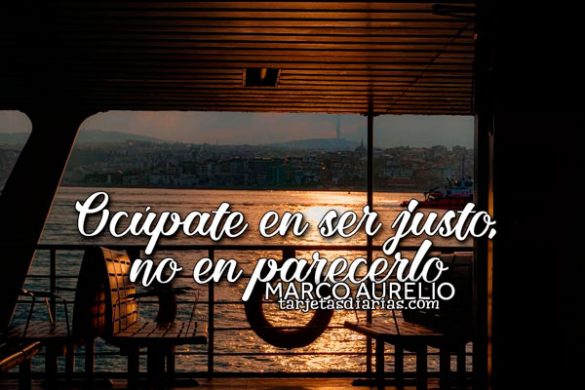 OCÚPATE EN SER JUSTO, NO EN PARECERLO