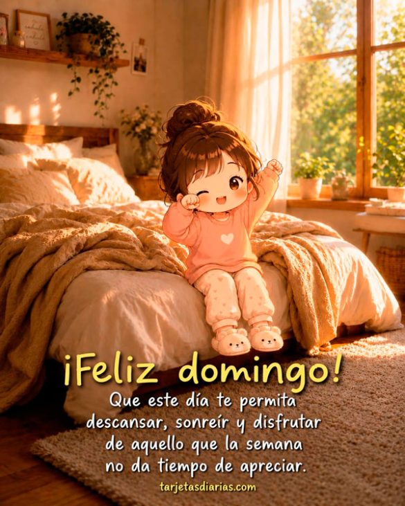 ¡FELIZ DOMINGO! QUE ESTE DÍA TE PERMITA DESCANSAR, SONREÍR Y DISFRUTAR