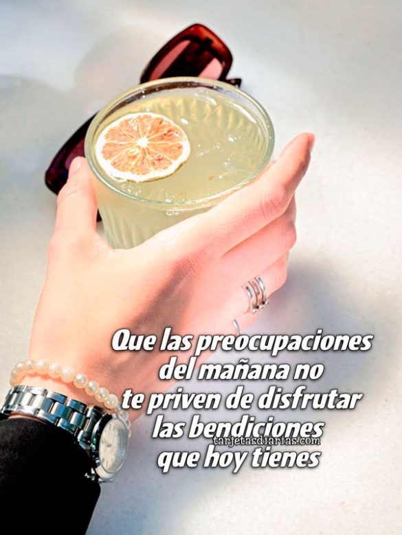 QUE LAS PREOCUPACIONES NO TE PRIVEN DE DISFRUTAR LAS BENDICIONES QUE HOY TIENES
