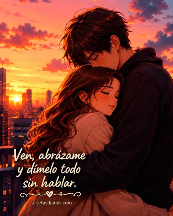 VEN, ABRÁZAME Y DÍMELO TODO SIN HABLAR