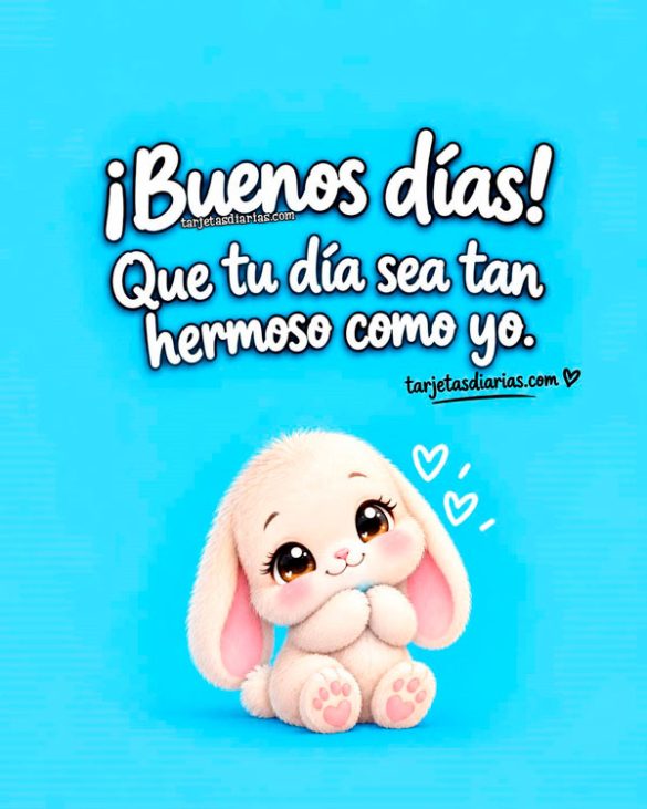 ¡BUENOS DÍAS! QUE TU DÍA SEA TAN LINDO COMO YO
