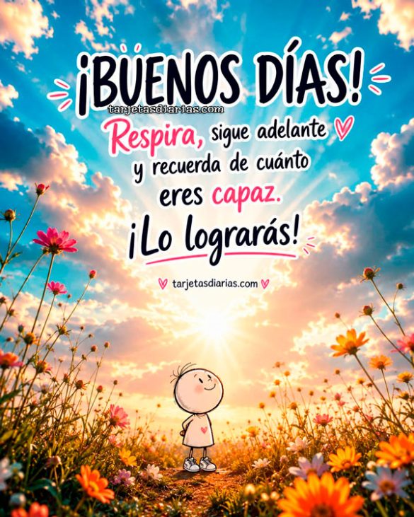 ¡BUENOS DÍAS! RESPIRA, SIGUE ADELANTE Y RECUERDA DE CUÁNTO ERES CAPAZ